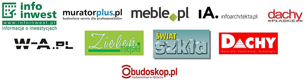 Info-Inwest, muratorplus.pl, meble.pl, infoarchitekci.pl, w-a.pl, zieleń, świat szkła, dachy miesięcznik, budoskop.pl
