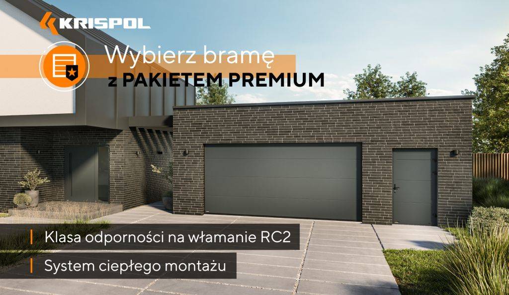 Marka KRISPOL wprowadza do oferty bramę garażową z pakietem PREMIUM zdj. 1
