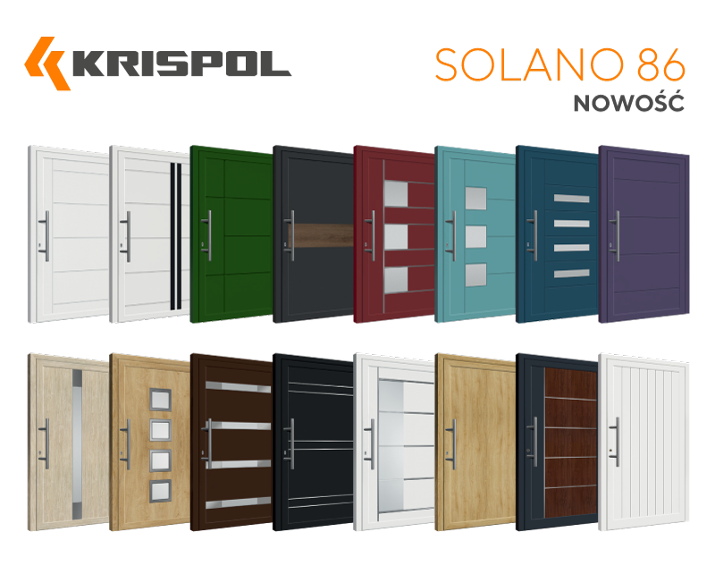 Nowa gwiazda termomodernizacji od KRISPOL. Drzwi aluminiowe SOLANO 86 z panelem wsadowym zdj. 1