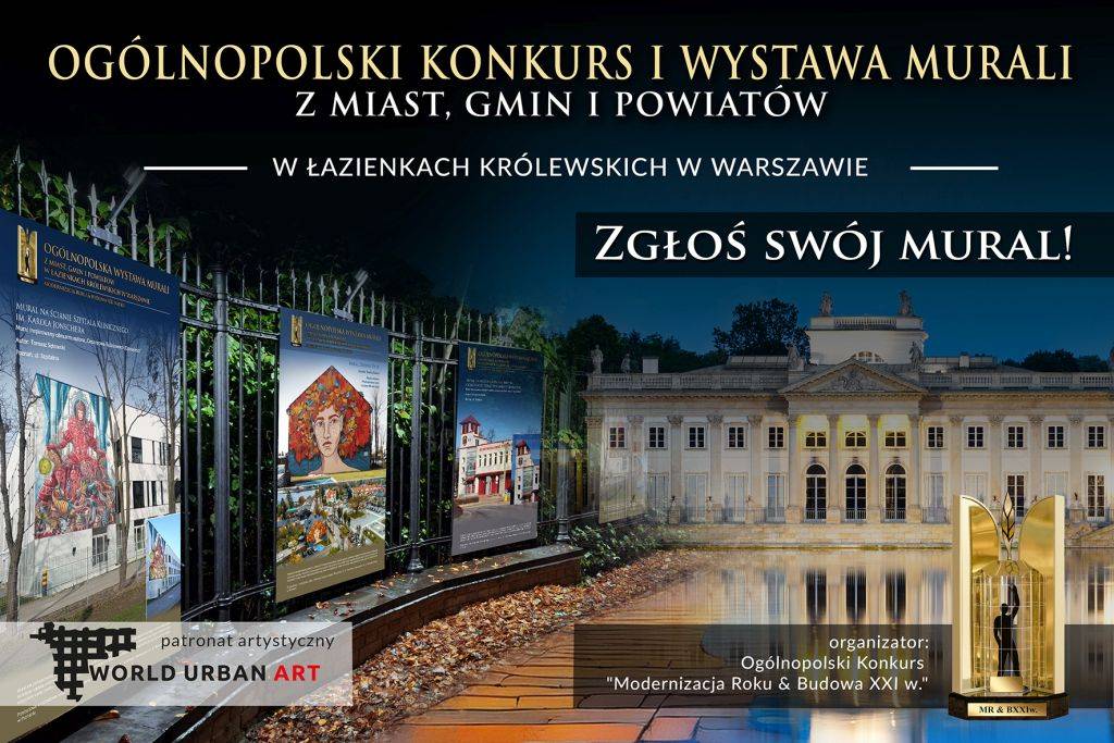 Najpiękniejsze murale z całej Polski w Łazienkach Królewskich. Zgłoś dzieło ze swojego miasta, gminy, powiatu! zdj. 1